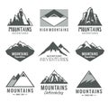 Vector mountains icons