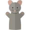 Vector mouse hand puppet doll for theatre show