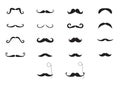 Vector moustache icon set