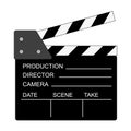 Vector movie clapper board