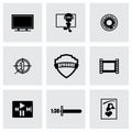 Vector Movie icon set Royalty Free Stock Photo