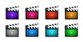 Vector Movie Production Clapboard