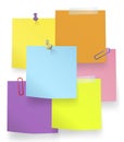 Vector of Multi-Colored Sticky Notes Concept