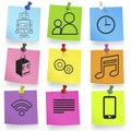 Vector of Multi-Colored Sticky Notes Icons Concept Royalty Free Stock Photo