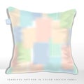 Vector Multi Pastel Rainbow Colors Iridescent Overlapping Abstract Paints Seamless Pattern