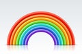Vector multicolor 3d style illustration of rainbow. Plasticine or clay abstract background or design element