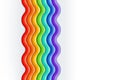 Vector multicolor 3d style illustration of rainbow. Plasticine or clay abstract striped background