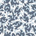 Vector multicolor seamless pattern from blue and gray blots.Free form abstract spots.Design for textile, wrapping paper Royalty Free Stock Photo