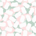 Vector multicolor seamless pattern from pink, white, green blots. Free form abstract spots Royalty Free Stock Photo