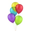 Vector Multicolored Colorful Balloons Isolated