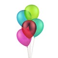 Vector Multicolored Colorful Balloons Isolated