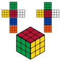 Vector multicolored cube