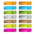 Vector multicolored glossy rounded square buttons