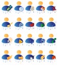 Vector multicolored icons with