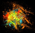 Vector multicolored splatters Royalty Free Stock Photo