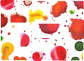 Vector Multicoloured Paint Splats and Blobs Royalty Free Stock Photo