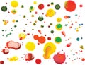 Vector Multicoloured Paint Splats and Blobs Royalty Free Stock Photo