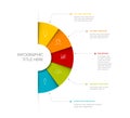 Vector multipurpose Infographic five elements template