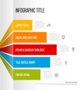 Vector multipurpose Infographic template with five stripes Royalty Free Stock Photo