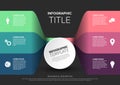 Vector multipurpose Infographic template made from stripes Royalty Free Stock Photo