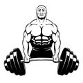 Vector muscle man bodybuilder Royalty Free Stock Photo