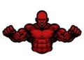 Muscle Posing Bodybuilder Athlete Mascot