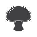 Vector mushroom icon. Element of Fruits and vegatables for mobile concept and web apps icon. Glyph, flat icon for website design