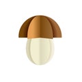 Vector mushroom from a paper on a white background Royalty Free Stock Photo