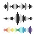 Vector music background of audio sound waves pulse Royalty Free Stock Photo