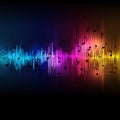 Vector music equalizer waves background, spectrum abstract Royalty Free Stock Photo