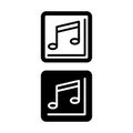 Vector music Icon. Isolated on white background.