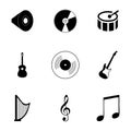 Vector music icons set Royalty Free Stock Photo