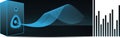 Vector music illustration of speaker with sound wave Royalty Free Stock Photo