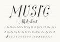 Music font Royalty Free Stock Photo