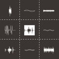 Vector music soundwave icons set Royalty Free Stock Photo