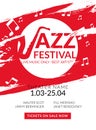 Vector musical flyer Jazz festival. Music poster background festival banner or flyer template. Royalty Free Stock Photo