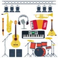 Vector Musical Instruments Isolated Royalty Free Stock Photo