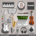 Vector musical style. set 7