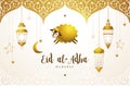 Happy sacrifice celebration Eid al-Adha card.