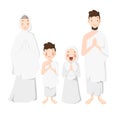 Vector - muslims family cartoon illustration