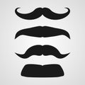 Vector mustache set Royalty Free Stock Photo