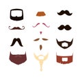 Vector mustache silhouette