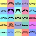 Vector mustache silhouette