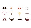 Vector mustache silhouette isolated