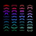 Vector mustache silhouette isolated