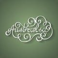 Vector Name of Continent, Australia Inscription. Hand Drawn Lettering