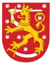 Vector national coat of arms of Finland. Royalty Free Stock Photo