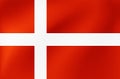 Vector national flag of Denmark. Illustration for sports competition, traditional or state events Royalty Free Stock Photo