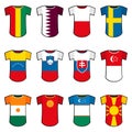 Vector national soccer uniforms