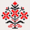 White and red Belarus ornament